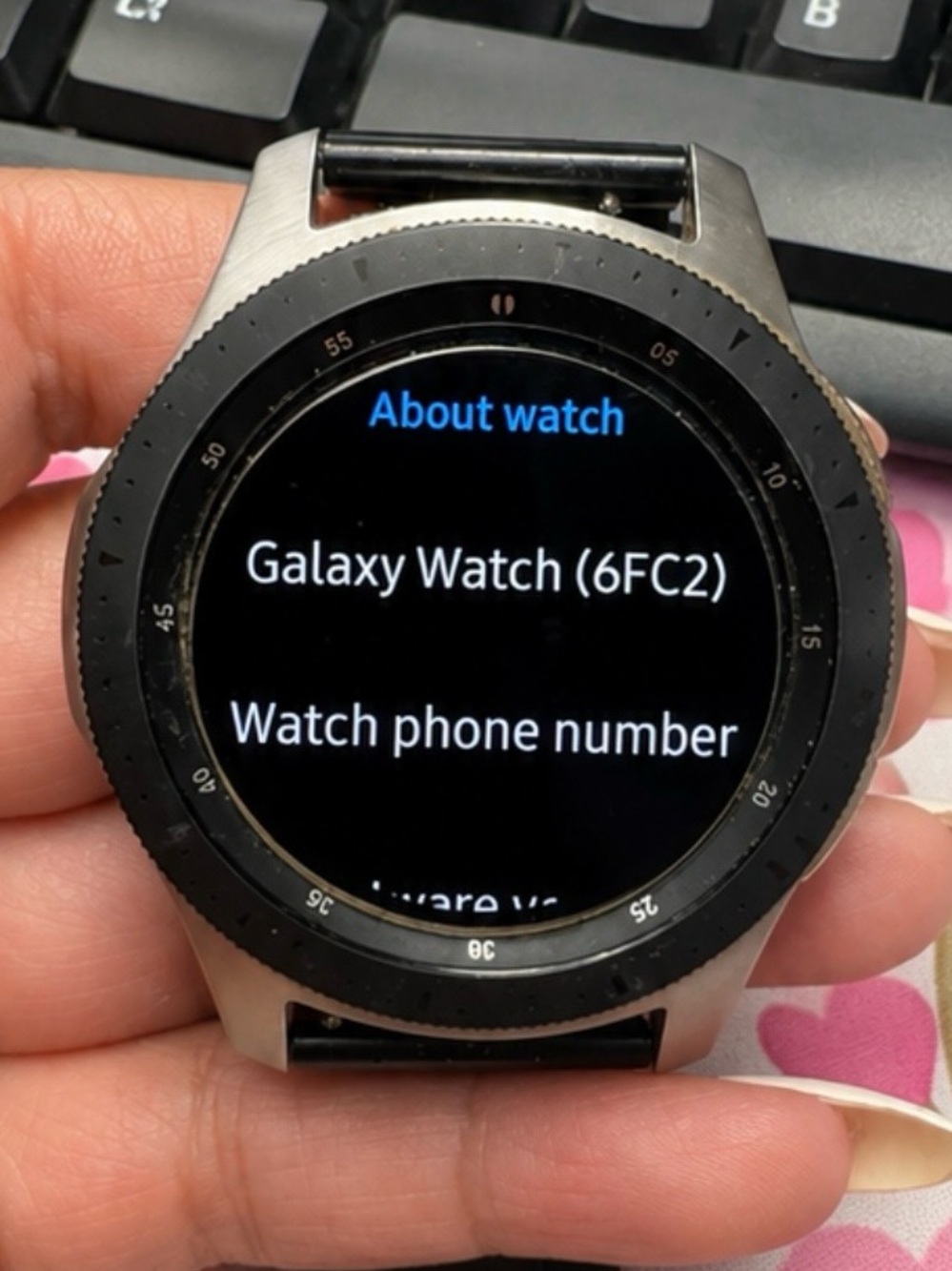 Samsung Galaxy Watch - Silver with Black Bezel and Band. Comes with a charger